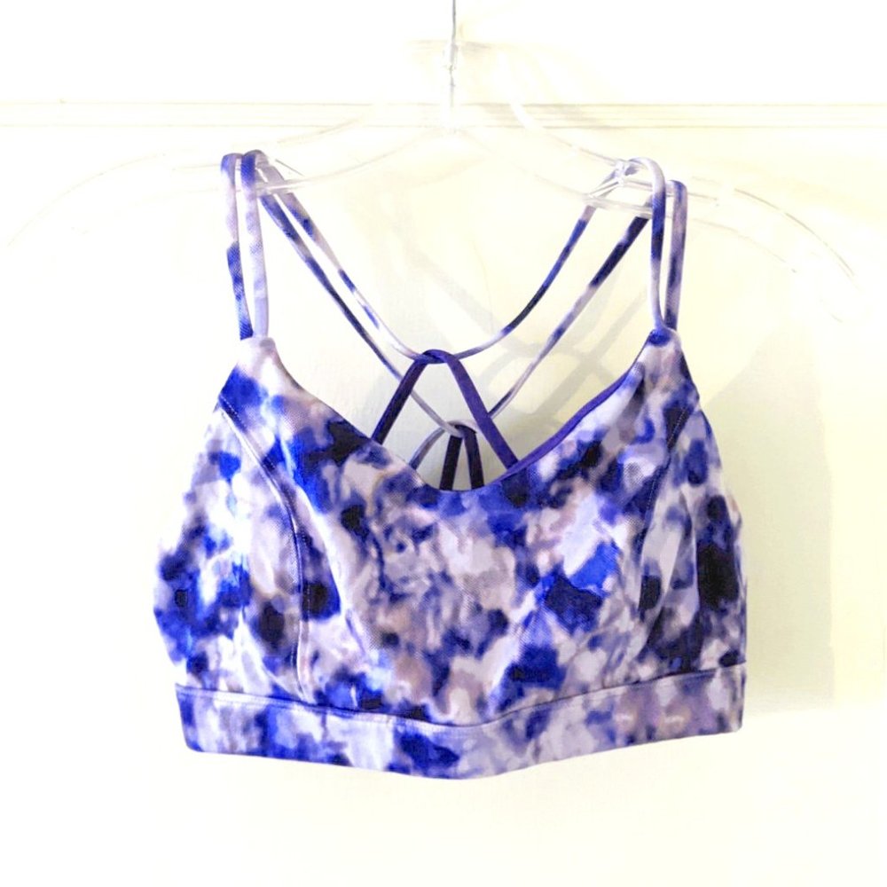 Old Navy Active Strappy Sports Bra, Purple Rain